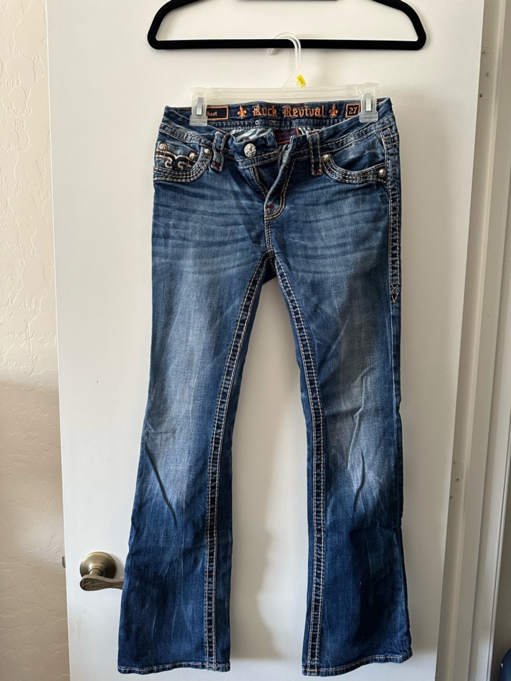 Rock Revival Distressed Blue bootcut Jeans